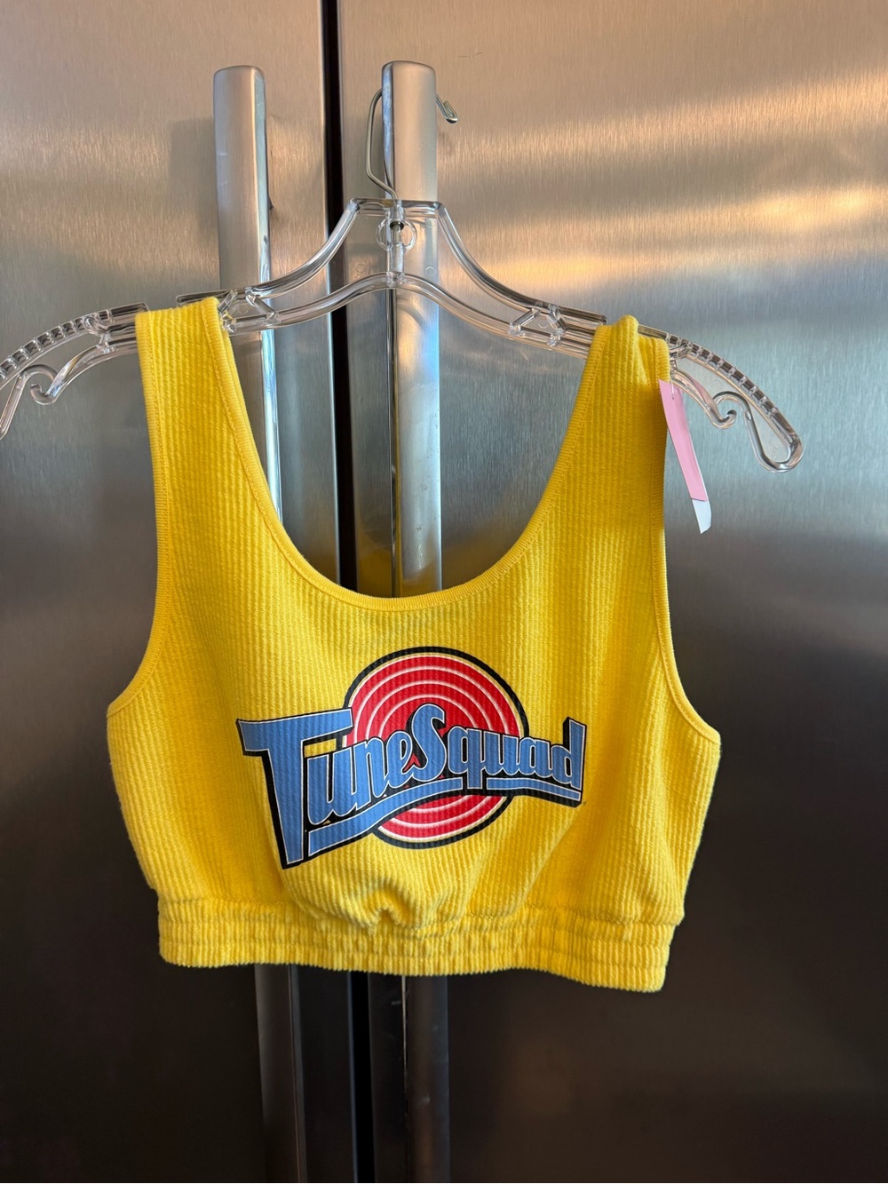Tune Squad Yellow Ribbed Cropped Tank